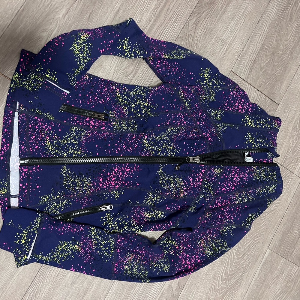 lululemon athletica Jacket with Pink and Neon Yellow Speckle